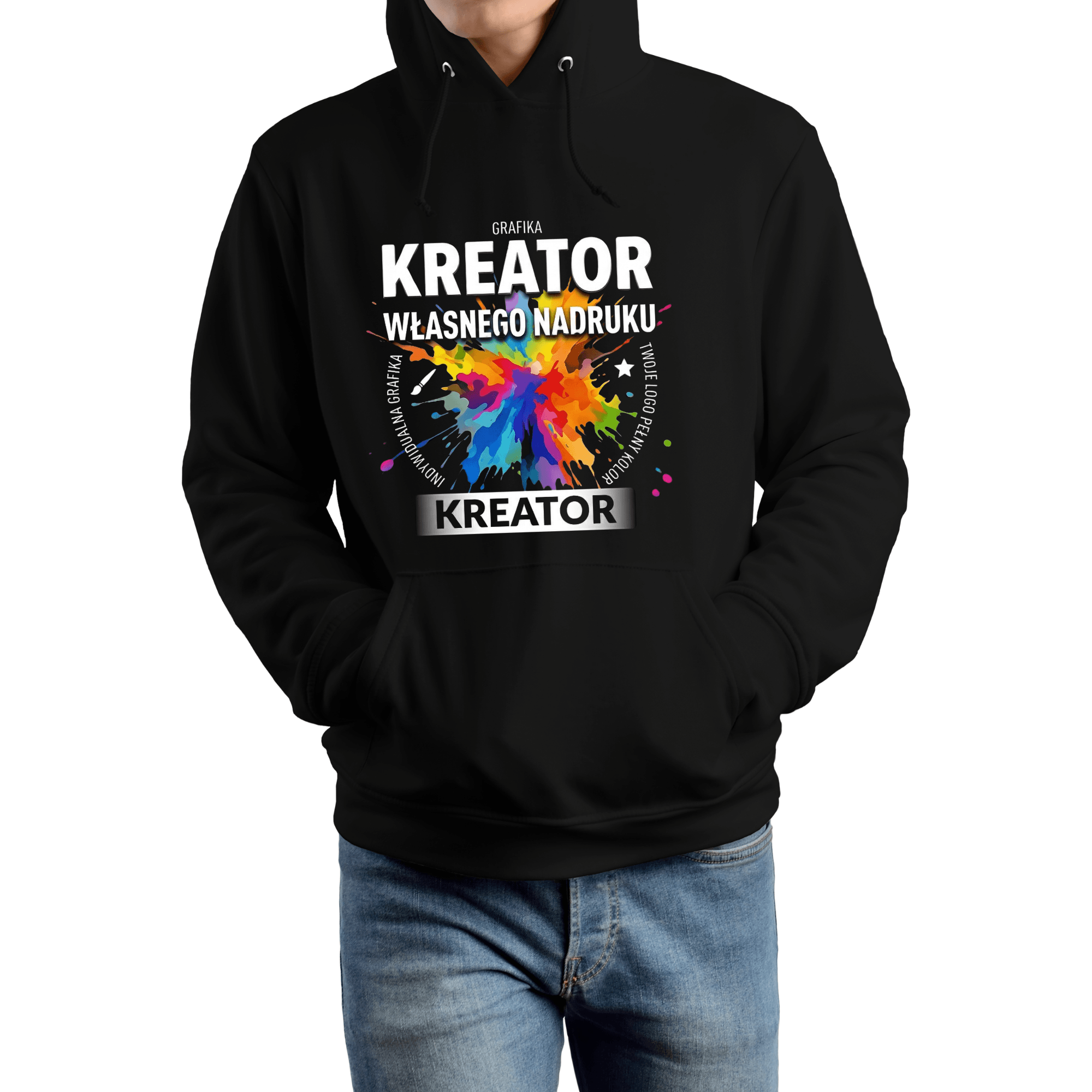 Bluza męska kangurka bawełniana - Kreator Własnego Projektu